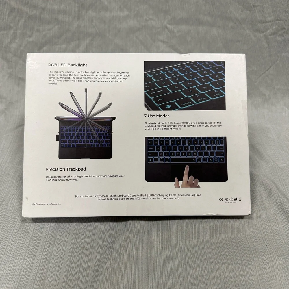 Typecase Touch for IPad 9th Gen Case with Lightuo Keyboard (2021) 360 degree!!